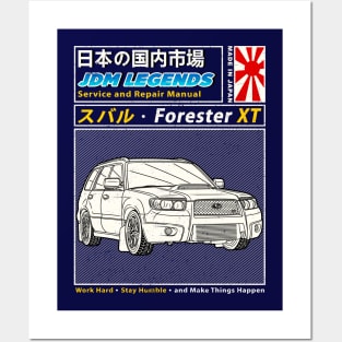 Subie Forester STi XT 2007 Manual Book Cover Posters and Art